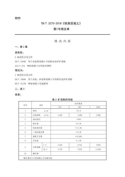 TB/T 3275-2018鐵路混凝土