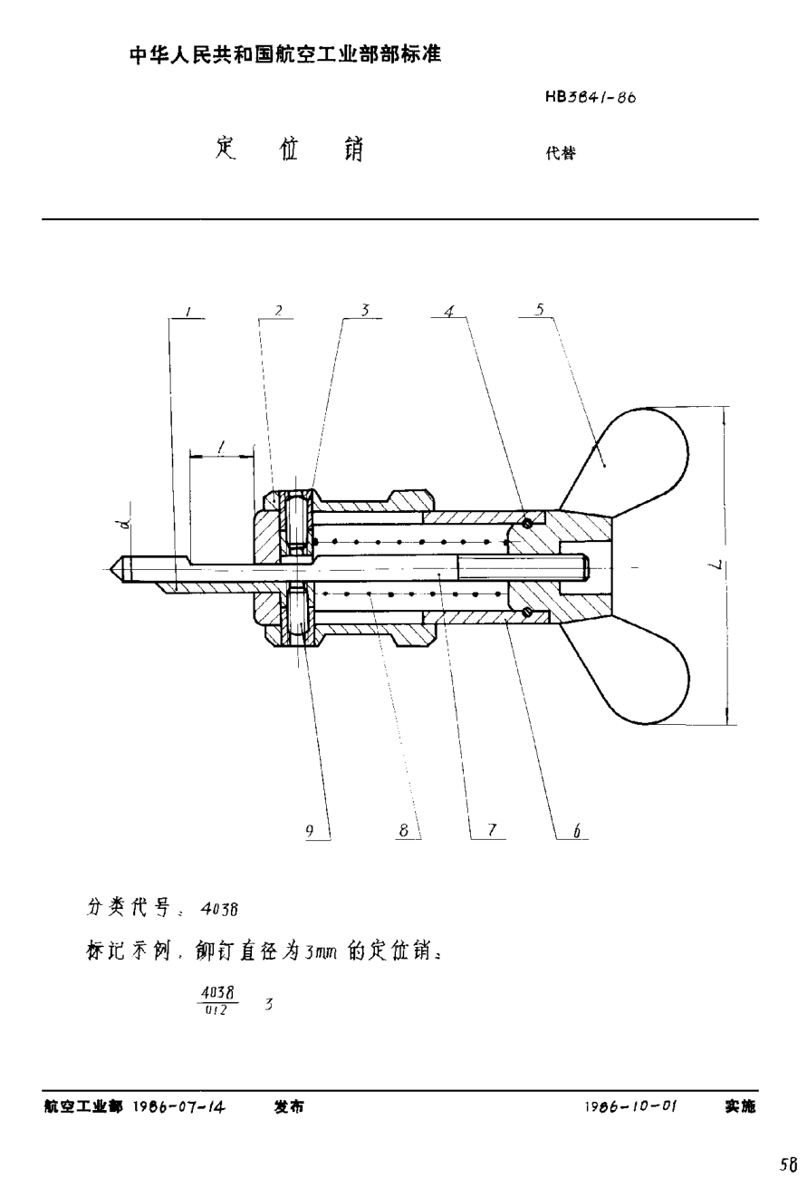 HB 3841-1986定位銷