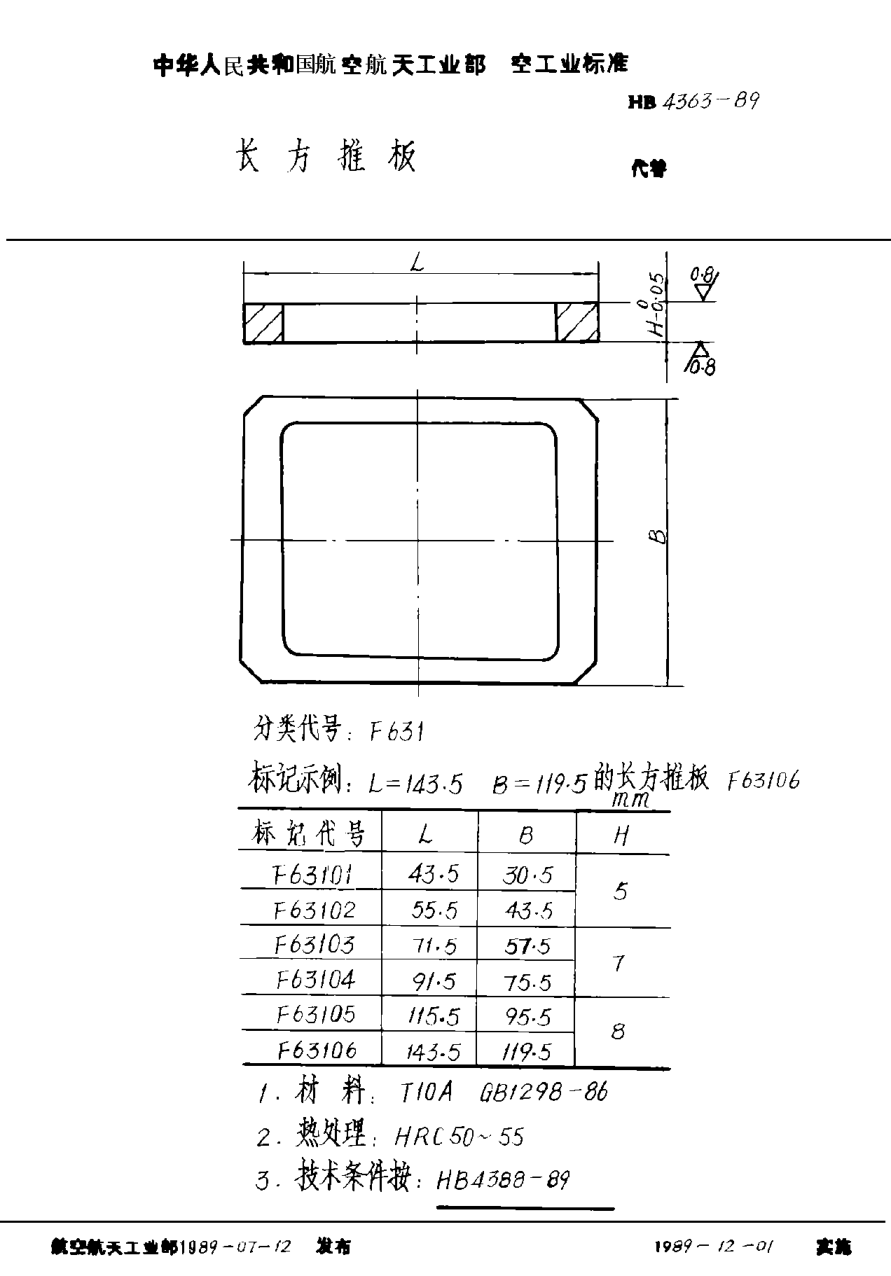 HB 4363-1989長方推板