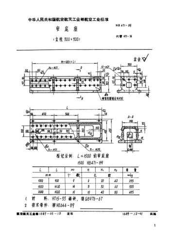 HB 471-1989窄底座（立柱300×300）