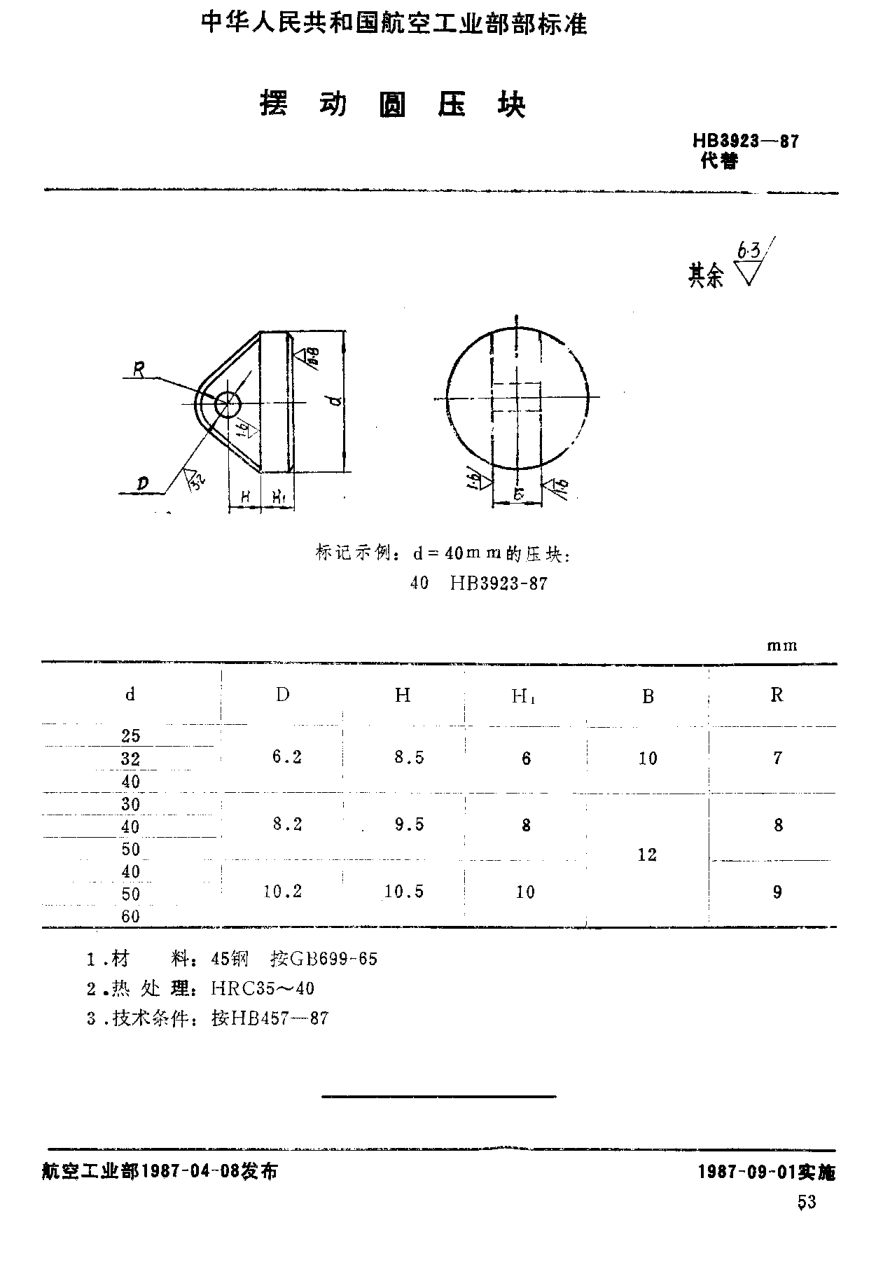 HB 3923-1987擺動圓壓塊