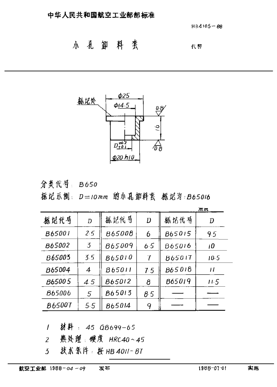 HB 4105-1988小孔卸料套