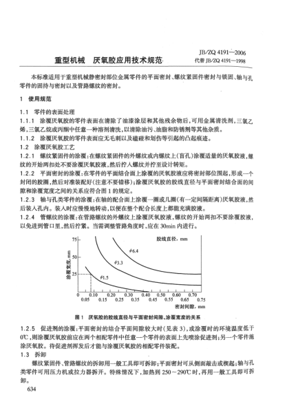JB/ZQ 4191-2006重型機(jī)械.厭氧膠應(yīng)用技術(shù)規(guī)范