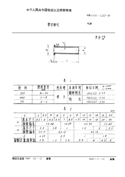 HB 6322-1989管狀鉚釘
