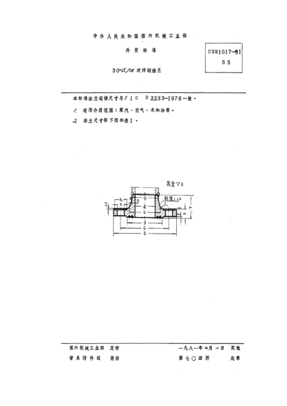 CBM 1017-198130kgf/cm2對焊鋼法蘭