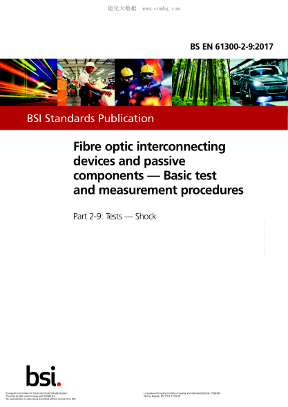 EN 61300-2-9-2017   Fibre optic interconnecting devices and passive components-Basic test and measurement procedures-Part 2-9:Tests-Shock