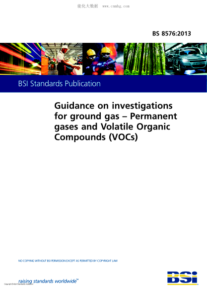 BS 8576-2013地下氣勘查指南--永久氣和揮發(fā)性有機物（VOC）Guidance on investigations for ground gas. Permanent gases and Volatile Organic Compounds (VOCs)