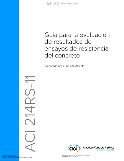 ACI 214RS-2017   Guia Para La Evaluacion De Resultados De Ensayos De Resistencia Del Concreto