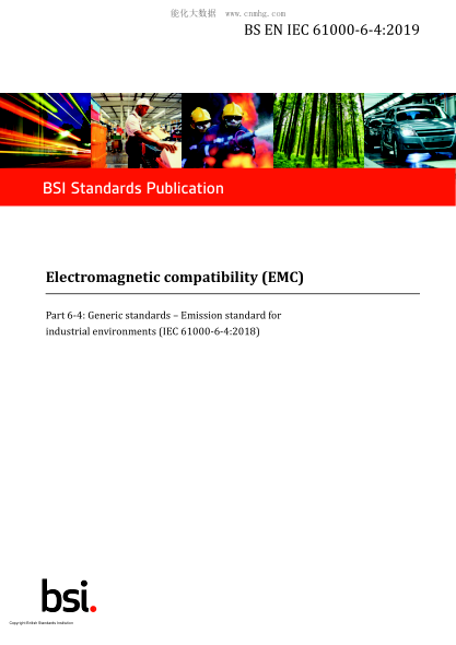BS EN IEC 61000-6-4-2019   Electromagnetic compatibility (EMC). Generic standards. Emission standard for industrial environments