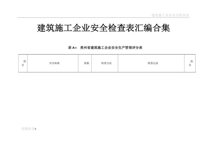 建筑施工企業(yè)安全檢查表匯編（34頁）(1)doc