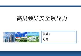 高層領(lǐng)導安全領(lǐng)導力ppt