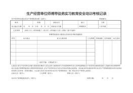 生產(chǎn)經(jīng)營(yíng)單位師傅帶徒弟實(shí)習(xí)教育安全培訓(xùn)考核記錄(1)doc