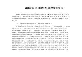 消防安全工作開展情況報告8docx