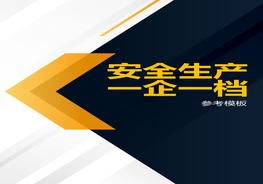 安全生產(chǎn)一企一檔（參考模板）docx