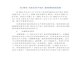 項目《安全生產(chǎn)法》宣傳周活動總結(1)docx