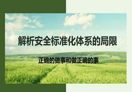解析安全標準化體系的局限pptx