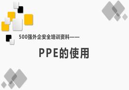 500強(qiáng)外企安全培訓(xùn)資料21：PPE的使用pptx