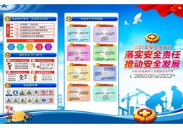 【18】2021安全生產(chǎn)月主題三折頁（藍色版）pptx