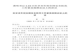 歲末年初全國安全防范工作緊急視頻會(huì)議上的講話(錄音稿）docx