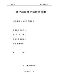 塔式起重機安裝應(yīng)急預(yù)案doc