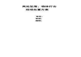 高處墜落、物體打擊現(xiàn)場處置方案doc