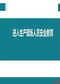 進(jìn)入生產(chǎn)現(xiàn)場人員安全教育pptx