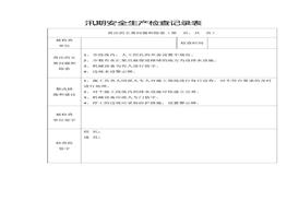 汛期檢查記錄表doc