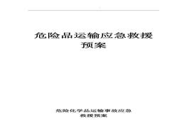 危險(xiǎn)品運(yùn)輸應(yīng)急預(yù)案doc