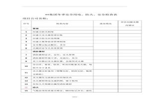 冬季消防安全專項(xiàng)檢查表doc