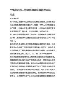 水電站大壩工程隱患治理監(jiān)督管理辦法docx