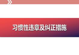 習(xí)慣性違章及糾正措施ppt