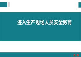 進(jìn)入生產(chǎn)現(xiàn)場(chǎng)人員安全教育pptx
