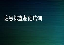 隱患排查基礎(chǔ)培訓(xùn)實操手冊pptx