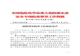 全國(guó)危險(xiǎn)化學(xué)品重大危險(xiǎn)源企業(yè)專項(xiàng)檢查督導(dǎo)工作簡(jiǎn)報(bào)（第18期)pdf