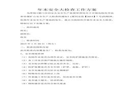 年末安全大檢查工作方案doc
