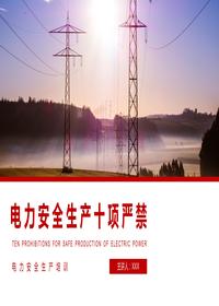 電力安全生產(chǎn)十項(xiàng)嚴(yán)禁pptx