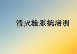  消火栓系統(tǒng)性培訓(xùn)課件pptx