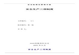 安全生產(chǎn)三項(xiàng)制度匯編docx