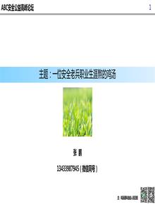 安全老兵職業(yè)生涯熬的雞湯pptx