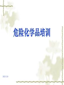 危險(xiǎn)化學(xué)品培訓(xùn)ppt