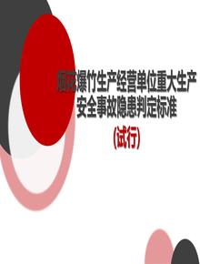 煙花爆竹生產(chǎn)經(jīng)營單位重大生產(chǎn)安全事故隱患判定標(biāo)準(zhǔn)準(zhǔn)(試行)pptx