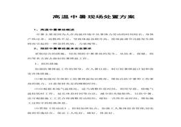 高溫中暑現(xiàn)場處置方案docx