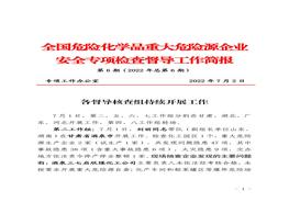 全國危險化學(xué)品重大危險源企業(yè)專項檢查督導(dǎo)工作簡報（第6期）pdf