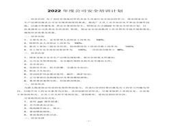 年度安全培訓(xùn)計(jì)劃（精）docx