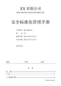 安全標(biāo)準(zhǔn)化管理手冊(cè)doc