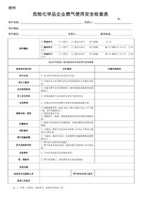 危險(xiǎn)化學(xué)品企業(yè)燃?xì)馐褂冒踩珯z查表docx