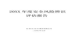 公司年度安全風(fēng)險(xiǎn)辨識(shí)年度評(píng)估報(bào)告doc