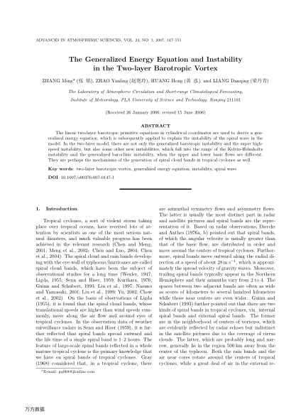 The Generalized Energy Equation and Instability in the Two-layer Barotropic Vortex