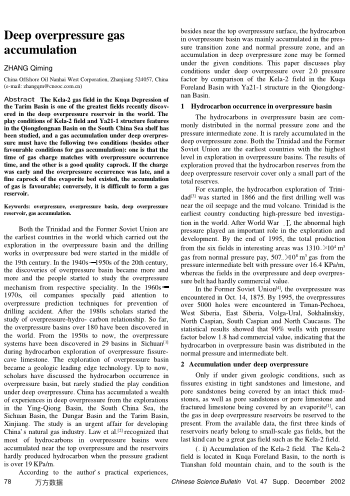 Deep overpressure gas accumulation