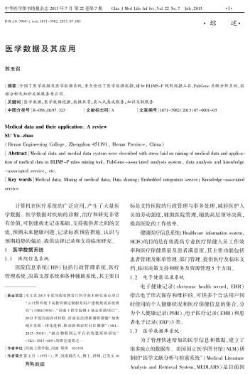 醫(yī)學(xué)數(shù)據(jù)及其應(yīng)用